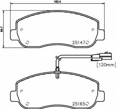 HELLA PAGID 8db355015291 -  Комплект тормозных колодок, дисковый тормоз
